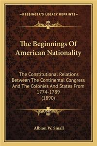 Beginnings of American Nationality
