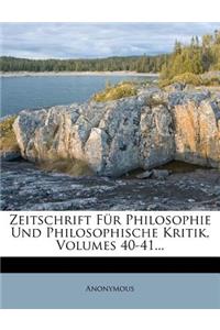 Zeitschrift Fur Philosophie Und Philosophische Kritik.