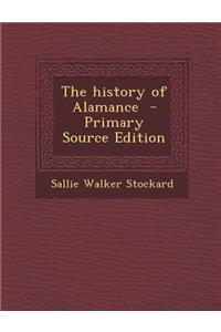 History of Alamance