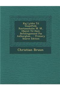 Kaj Lykke Til Gisselfeld, Rantzausholm M. M., Oberst Til Hest, Befalingsmand Paa Aalborghus...