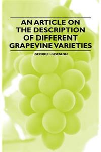 Article on the Description of Different Grapevine Varieties
