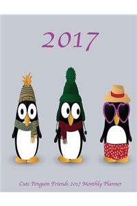 Cute Penguin Friends 2017 Monthly Planner