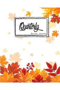 Bullet Journal: Dot Grid, Fall Winter Colorful Leave Notebook, 8