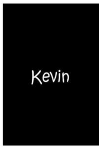 Kevin - Black Notebook / Journal / Lined Pages / Quality Soft Matte Cover