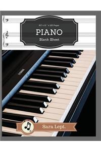 Piano Blank Sheet for Writing Record Happiness Music Paper 120 Page Sheet