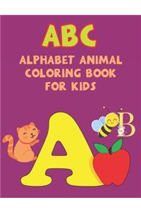 Abc Alphabet Animal Coloring Book For Kids