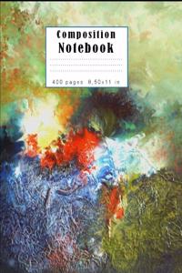 Unlined Composition Notebook 400 pages 8,5x11 in