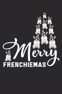 Merry Frenchiemas: Merry Frenchiemas Notebook or Gift for Christmas with 110 blank small Hexagon Pages in 6"x 9" Christmas journal for Winter Notebook