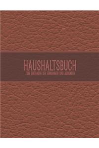 Haushaltsbuch zum Eintragen der Einnahmen und Ausgaben