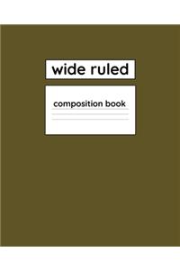 Wide Ruled Composition Book