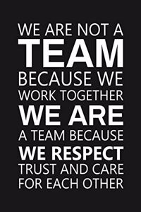 We Are Not A Team Because We Work Together