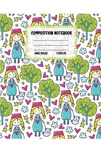Composition Notebook Wide Ruled