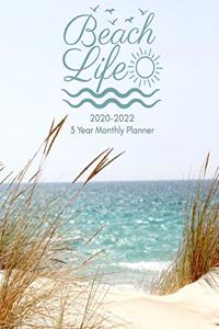 Beach Life 3 Year Monthly Planner