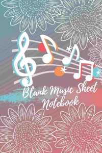 Blank Music Sheet Notebook