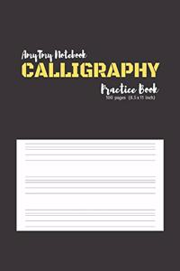 Calligraphy Practice Book - AmyTmy Notebook - 100 pages - 8.5 x 11 inch - Matte Cover