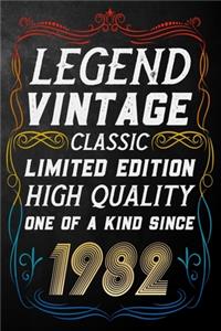 Legend Vintage Classic Limited Edition High Quality One Of A Kind Since 1982