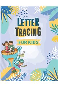 Letter Tracing For Kids. Beginner to Tracing Lines, Shape & ABC Letters. Alphabet Handwriting Practice workbook for kids.