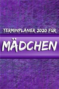 Terminplaner 2020 für Mädchen