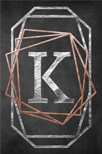 Chalkboard Foiling Minimalist Letter Notebook - K