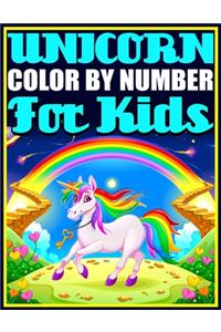 Unicorn Color By Number For Kids