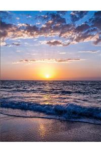 Sunset on the Beach Notebook Journal 150 Page College Ruled Pages 8.5 X 11