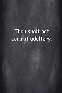 Religious Journal 6th Commandment Chalkboard Style