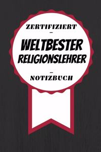Notizbuch - Zertifiziert - Weltbester - Religionslehrer
