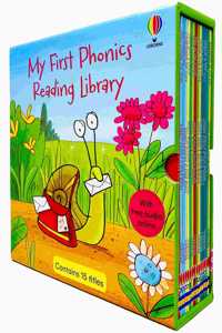 Usborne My First Phonics Reading Library 15 Books Collection Box Set (Phonics Readers) Paperback