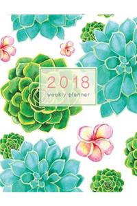 Succulent 2018 Weekly Planner