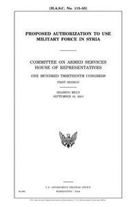 Proposed authorization to use military force in Syria