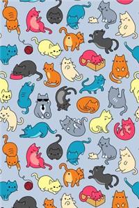 Journal Notebook For Cat Lovers Fun Cat Pattern 2