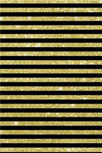 Lizzie Timewarp Notebook (gold and black striped)