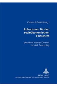 Aphorismen Fuer Den Soziooekonomischen Fortschritt