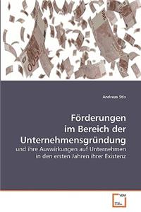 Förderungen im Bereich der Unternehmensgründung