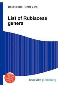 List of Rubiaceae Genera