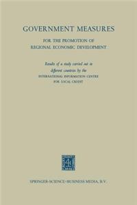 Government Measures for the Promotion of Regional Economic Development
