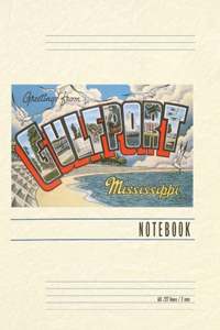 Vintage Lined Notebook Greetings from Gulfport