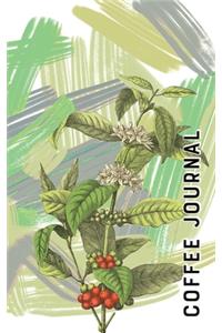 Coffee Tasting Log Book; Botanical Illustration Cover