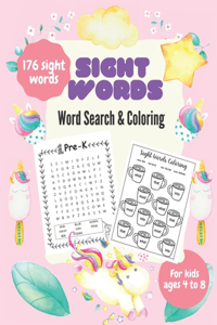 Sight Words Word Search and Coloring Book