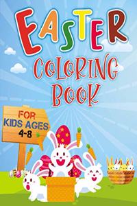 Easter Coloring Book For Kids Ages 4-8