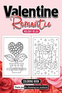 Valentine Romantic Coloring Book Language Love