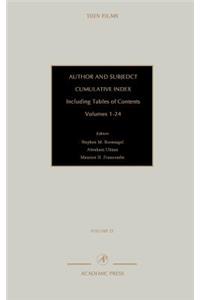 Author and Subject Cumulative Index, Including Tables of Contents