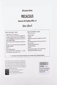 CD Lecture Series (Standalone) for Precalculus