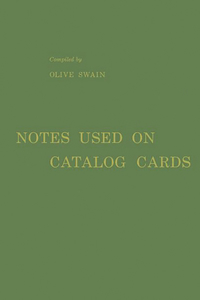 Notes Used on Catalog Cards