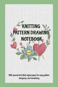 Knitting Pattern Drawing Notebook