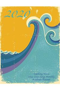 2020- Catching Waves 2019-2020 Large Monthly Academic Planner