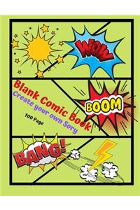 Blank Comic Book Create your Own Story 100 Page