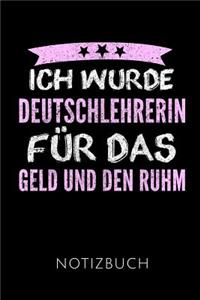 Ich Wurde Deutschlehrerin Notizbuch
