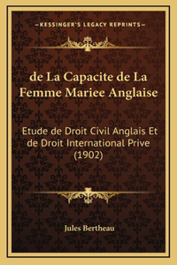 de La Capacite de La Femme Mariee Anglaise