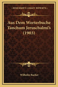 Aus Dem Worterbuche Tanchum Jeruschalmi's (1903)